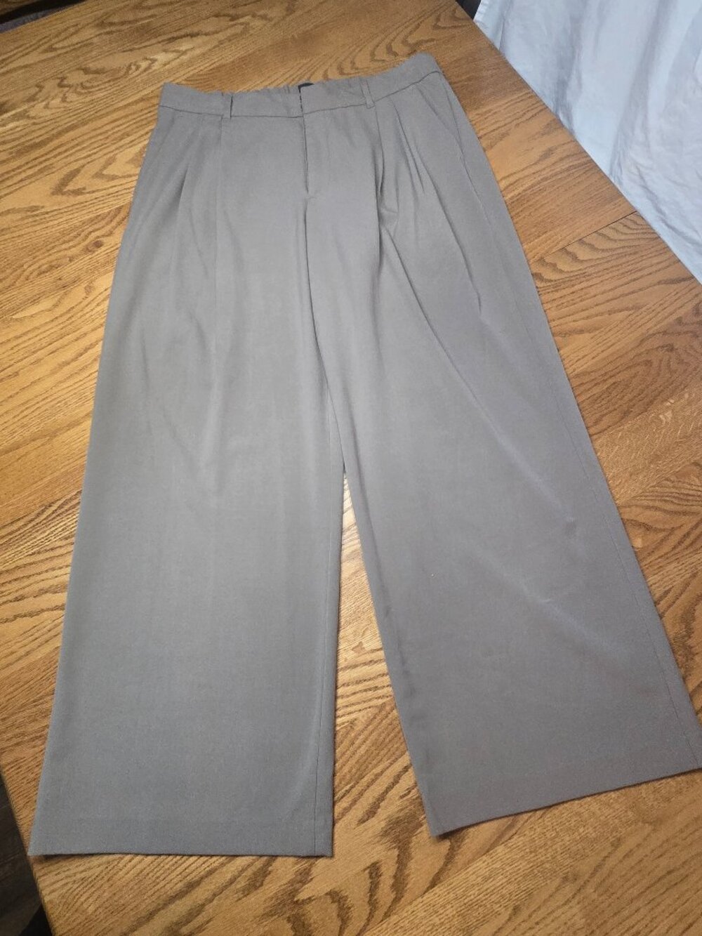 Gap High Rise Brushed Twill Khaki Wide Leg Dress Pant Women Size 16